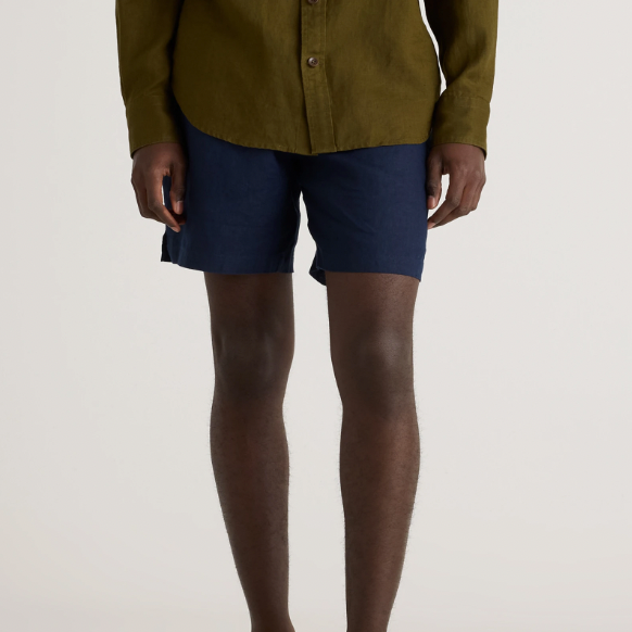 Quince Men's European Linen Drawstring Beach Short