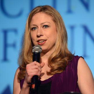 LONDON, ENGLAND - MAY 22: Chelsea Clinton speaks at 