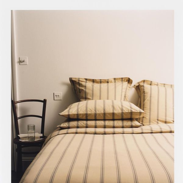 Zara Home Striped Percale Duvet Cover