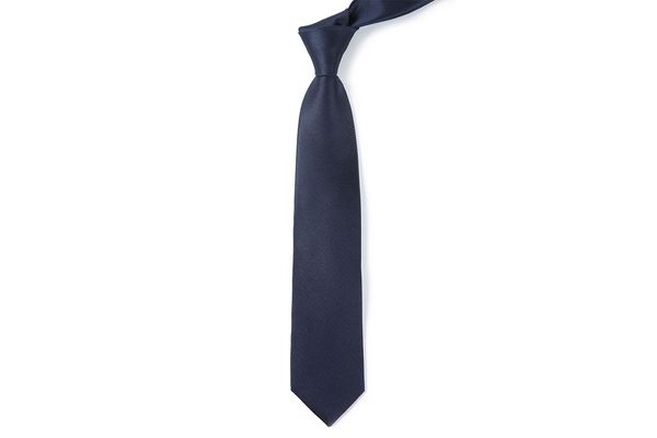 Woven Midnight Solid Textured Skinny Tie