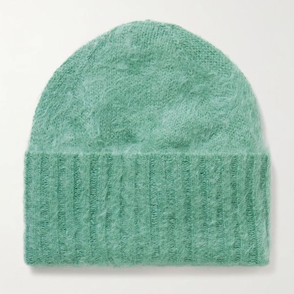 Auralee Brushed Mohair and Wool-Blend Beanie