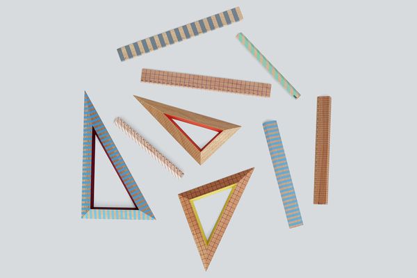 HAY Design Wooden Ruler Triangle Set