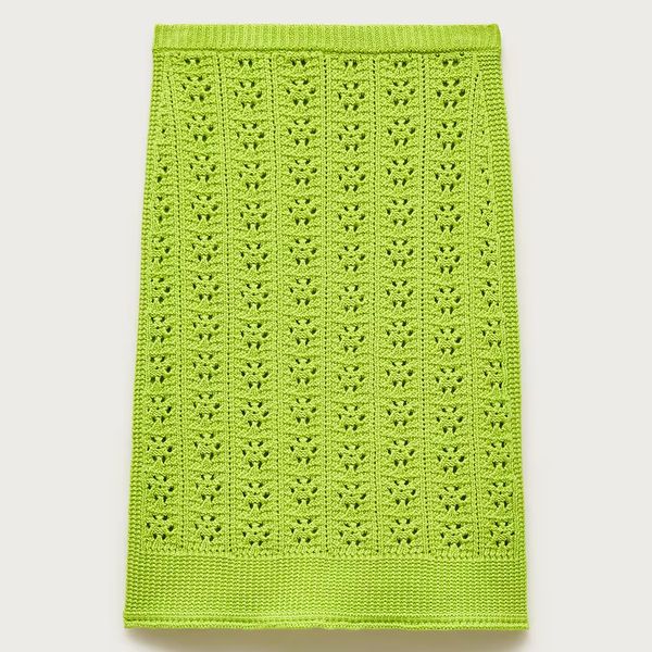 J.Crew Pointelle-Knit Knee-Length Skirt in Cotton