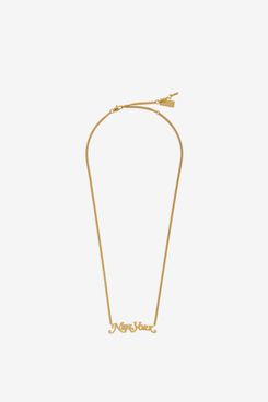 Marc Jacobs Gold New York Magazine Edition 'The Nameplate Pendant' NY Necklace