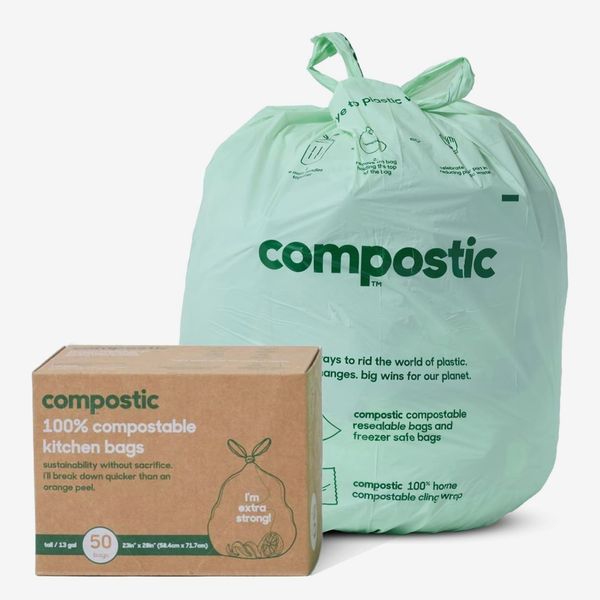 Compostic Home Compostable Kitchen Trash Bags - 13 Gallon