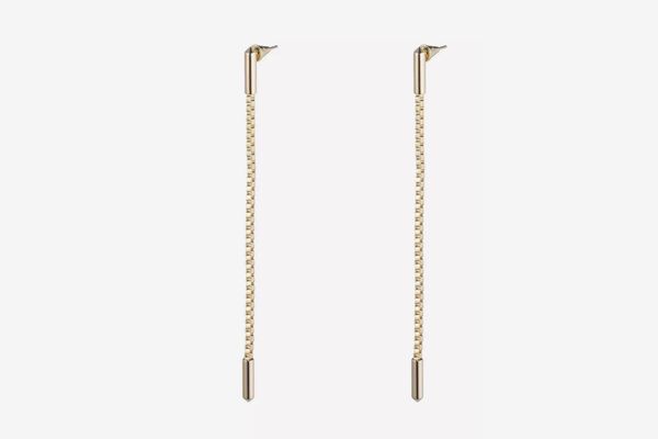 Eddie Borgo Idle Line Chain Drop Earrings
