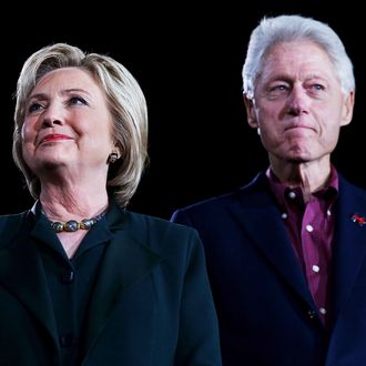 Democratic presidential candidate former Secretary of State Hillary Clinton and her husband, former U.S. president Bill Clinton