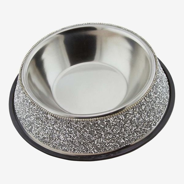 Sparkles Home Luminous Rhinestone Dog Bowl