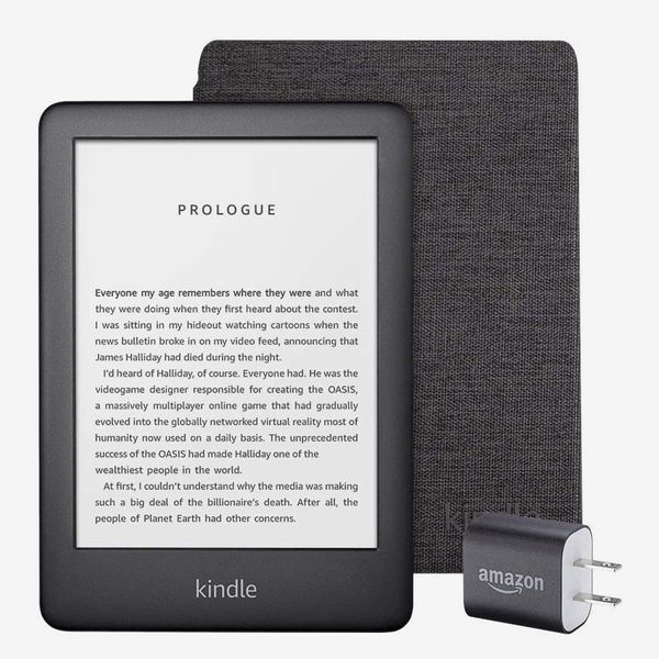 Kindle Essentials Bundle including Kindle Fabric Cover and Power Adapter
