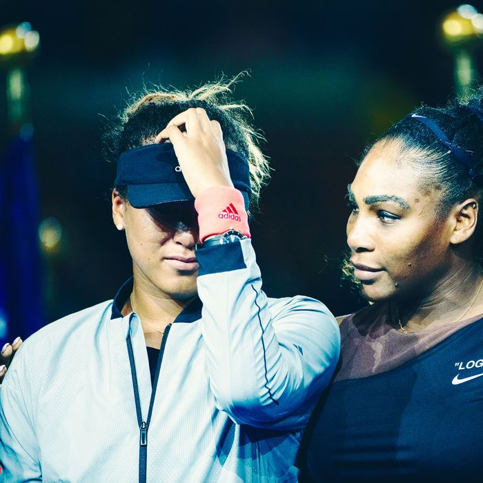 Naomi Osaka and Serena Williams at the U.S. Open.