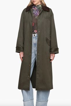 Avec Les Filles Contrast Collar Barn Coat