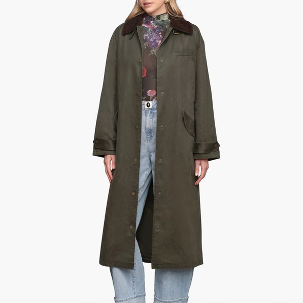 Avec Les Filles Contrast Collar Barn Coat