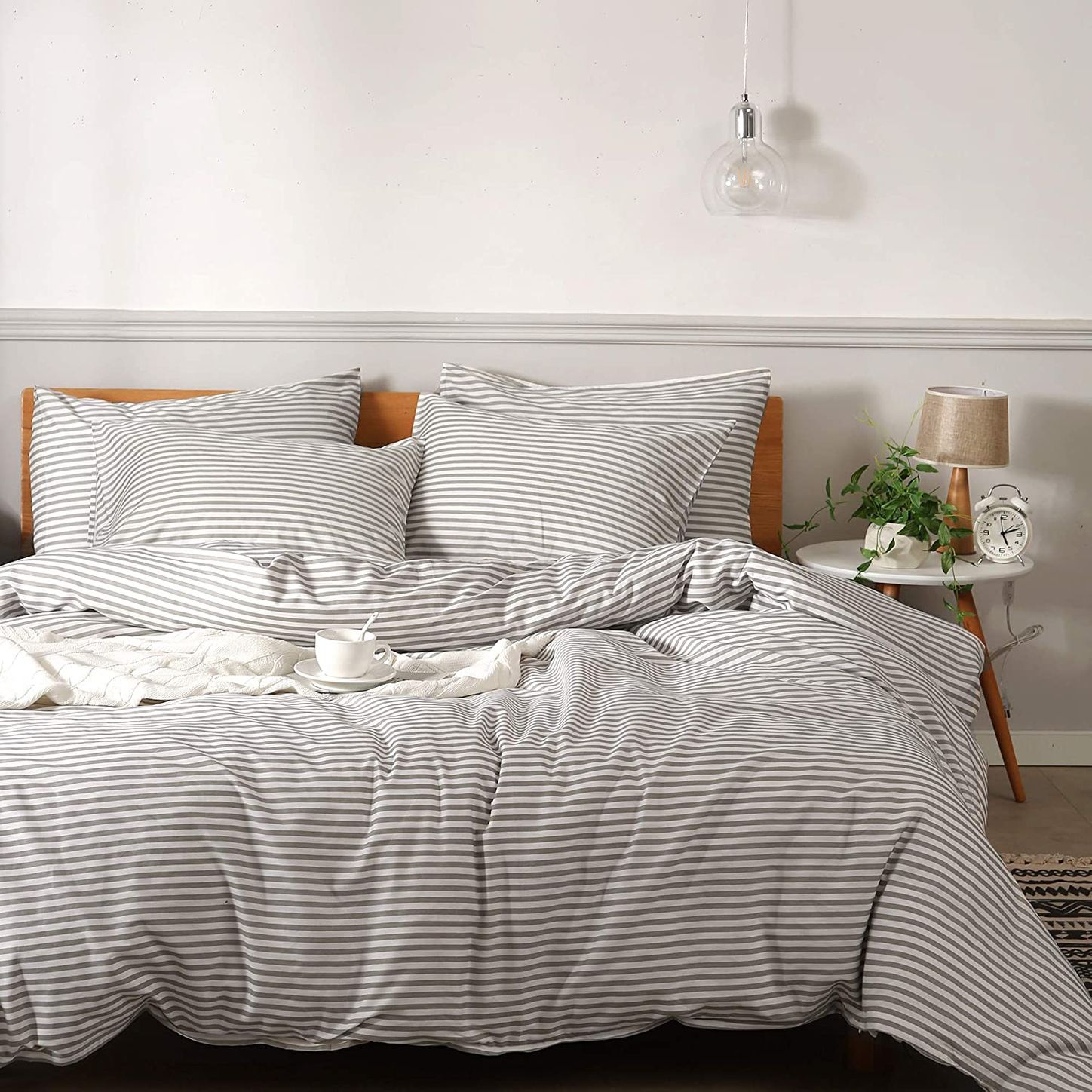 Triangel Stripes Luxurious Duvet Cover Sets Quilt Covers Reversible Bedding Sets 