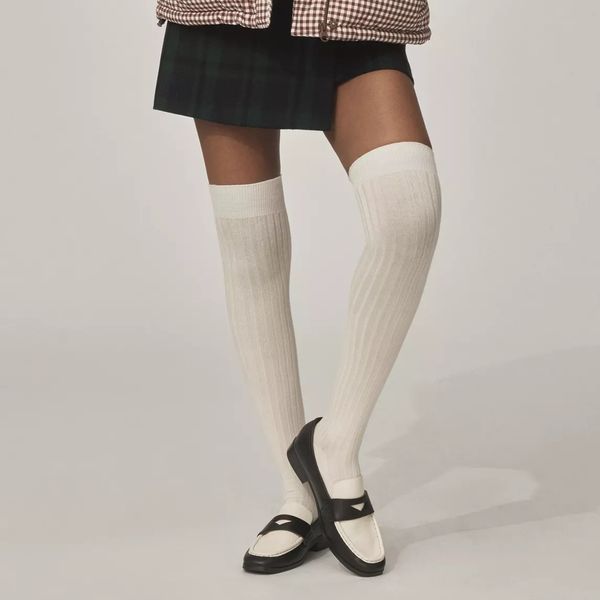 By Anthropologie Ribbed Over-the-Knee Socks