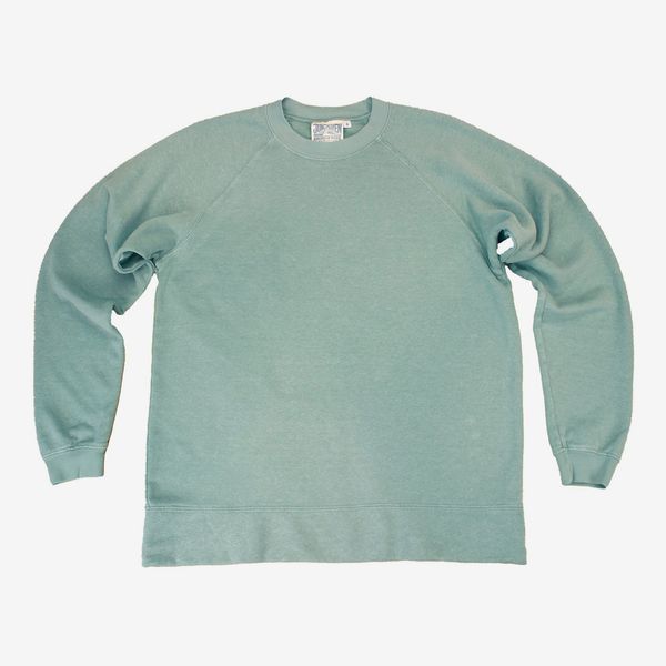 Essentials Mens Long-Sleeve Lightweight French Terry Crewneck Sweatshirt