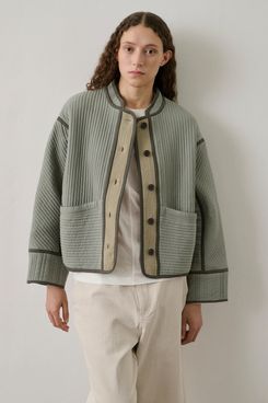 Soeur Short Patchouli Jacket in Quilted Cotton Gabardine