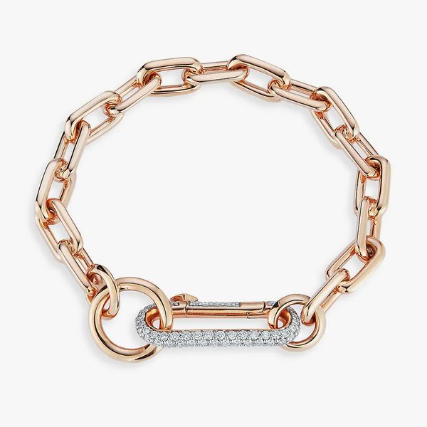 Walters Faith Saxon 18K Rose Gold & Diamond Chain Link Bracelet