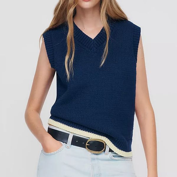 Anthropologie Maeve V-Neck Sweater Vest
