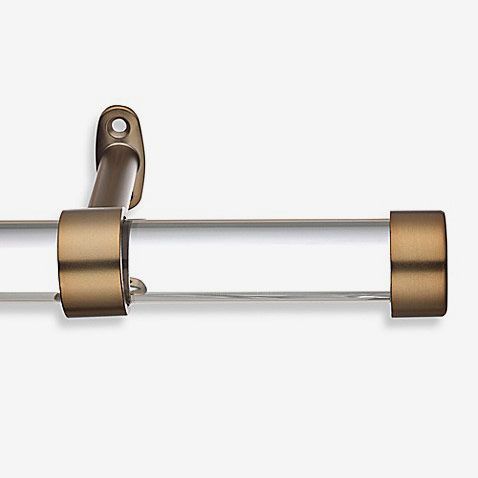 Cambria Acrylic Curtain Rod in Warm Gold