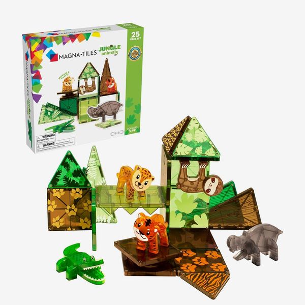 MAGNA-TILES Jungle Animals 25-piece magnetic building set