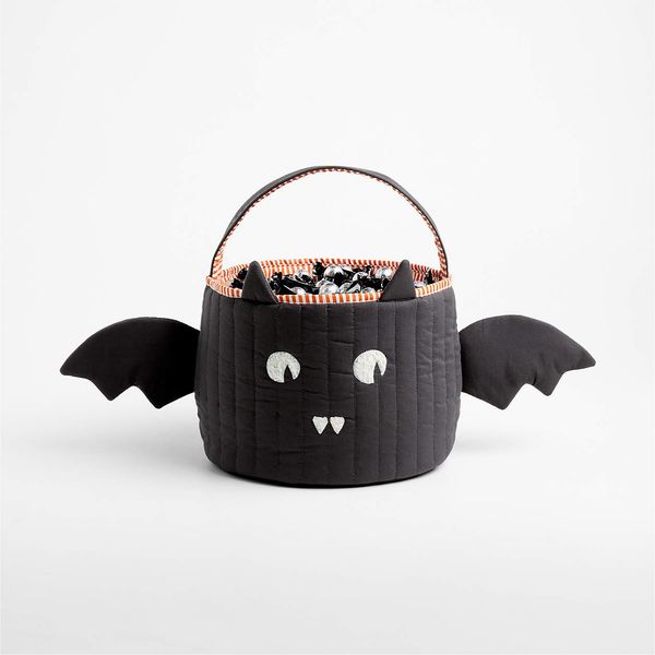 Crate & Barrel KidsQuilted Bat Kids Halloween Treat Bag