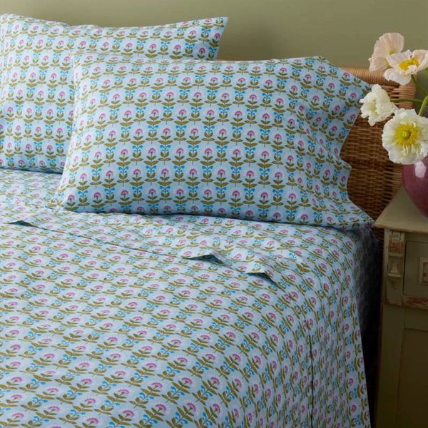 Company Cotton Idril Classic Cool Cotton Percale Bed Sheet Set - Butti - Twin