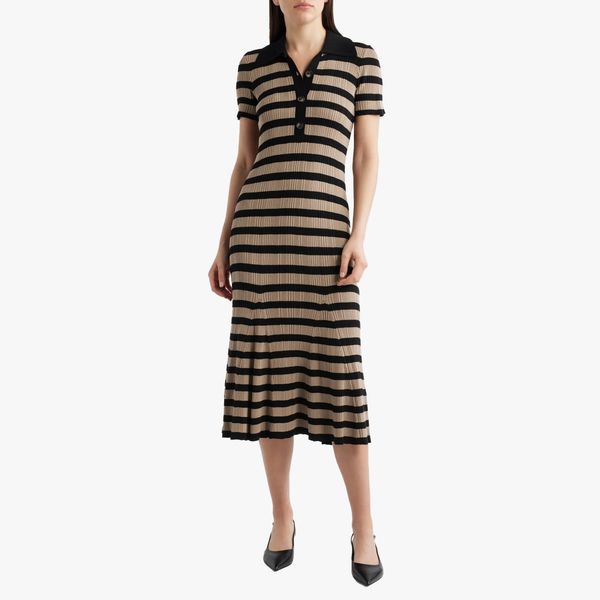 Julia Jordan Stripe Variegate Rib Midi Sweater Dress