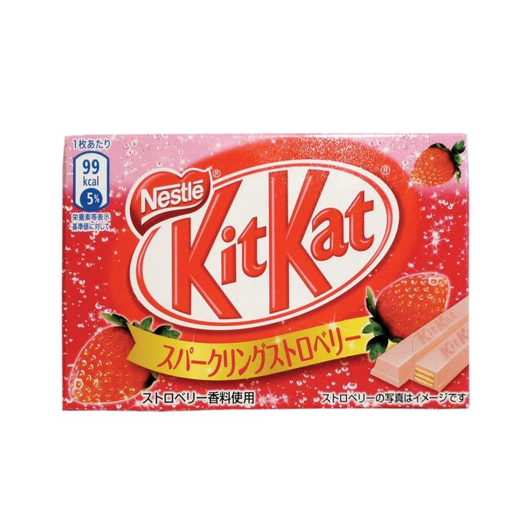 对于那些没钱去日本旅行的人，在那里草莓口味是非常受重视的，你可以在网上找到这款甜甜的、带着浓烈味道的经典巧克力替代品。