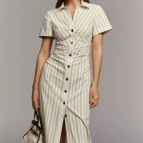 Greer Midi Shirt Dress by Pilcro