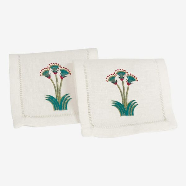 Malaika Nile Lotus Cocktail Napkins