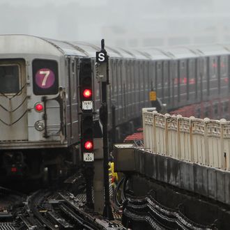 NEW YORK - FEBRUARY 23: A New York City Subway train pulls away from a station on February 23, 2010 in New York City. Najibullah Zazi, a former airport shuttle driver, pleaded guilty Monday to plotting to blow up New York City subways. Zazi, who grew up in New York and lived in Colorado, pleaded guilty to conspiring to commit murder in a foreign country, conspiring to use weapons of mass destruction and to providing material support for a terrorist organization. Zazi, 25, faces a life prison sentence without parole at sentencing in June. (Photo by Spencer Platt/Getty Images)