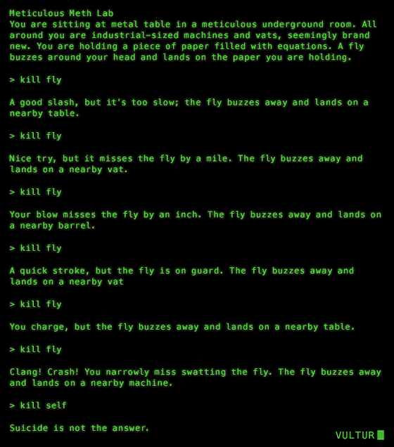 See Breaking Bad As a Text-Based Computer Game