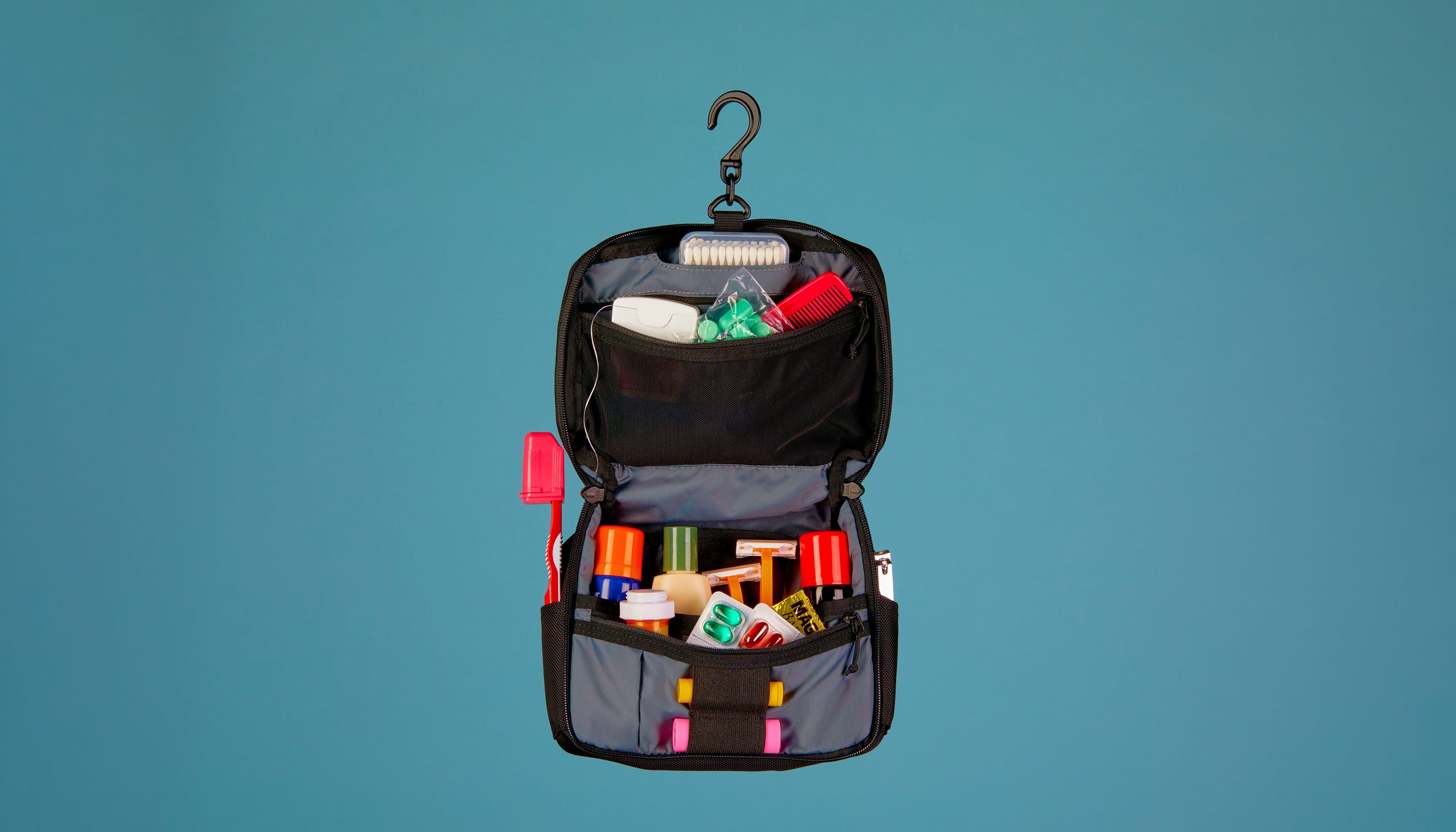 Toiletry Bag for Men Waterproof Yookeehome Travel Dopp Kit Shaving Bag Bathroom bag Black Nylon 