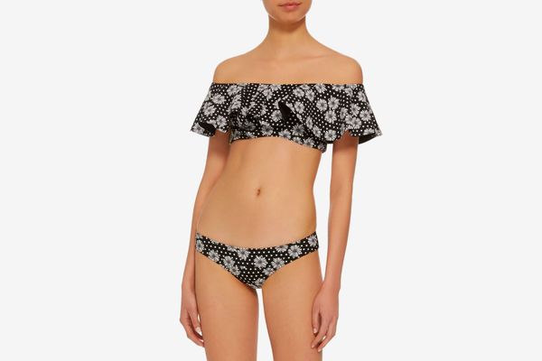 Lisa Marie Fernandez Mira Flounce Floral-Print Bikini Set