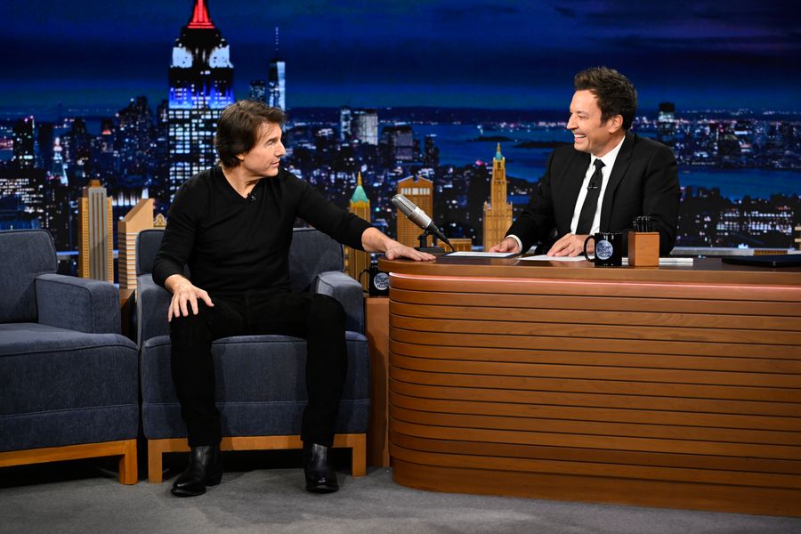 Tom Cruise Parachutes Into Softball City