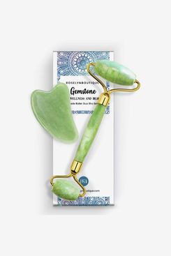 RoselynBoutique Jade Roller for Face and Gua Sha Set