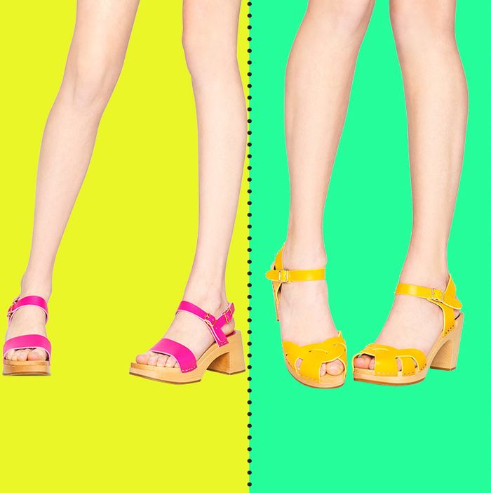 yellow clog sandals