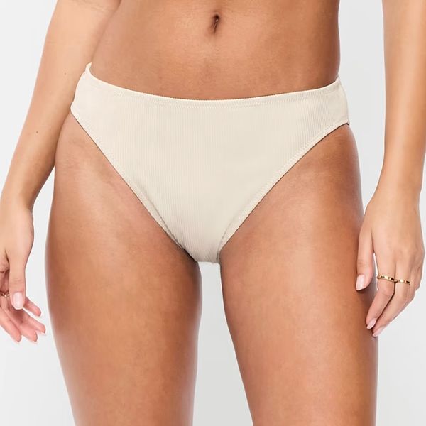 Old Navy Ribbed Mid-Rise Bikini Swim Bottoms