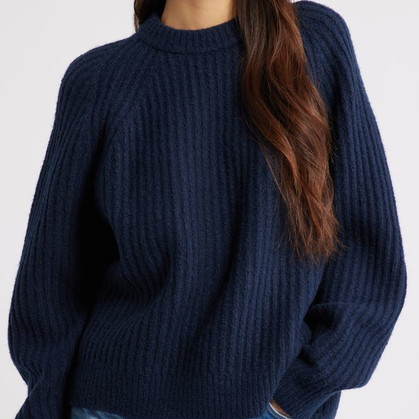 Madewell Rib Cotton Blend Sweater