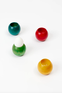 Manzoni Pietro Colorful Wood Eggs Cups