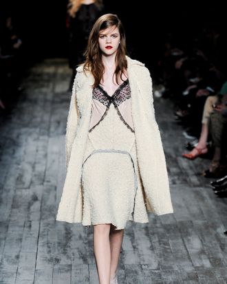 A lacy, lingerie-inspired look Larocca spied at Nina Ricci 