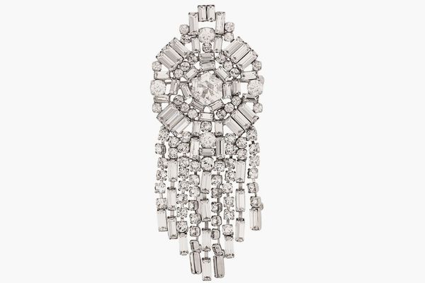 Christian Dior x Susan Caplan 1997 Archive Fringed Crystal Brooch