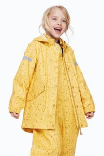 H&M Yellow/Dotted Rain Jacket