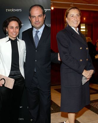 From left: Chiara and Massimo Ferragamo, Miuccia Prada.
