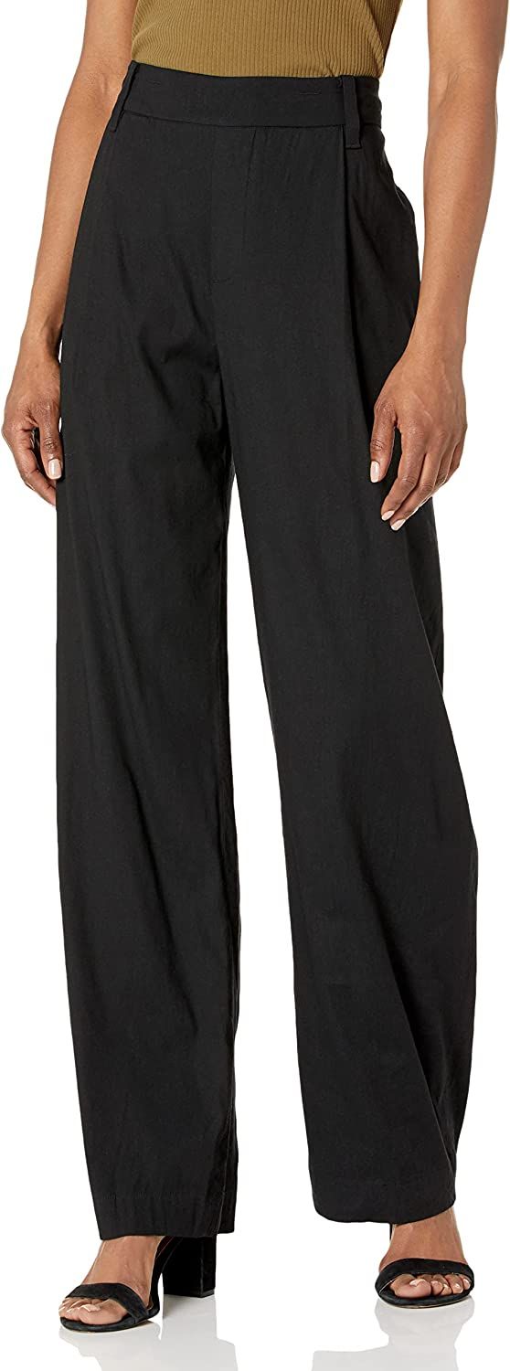 Vince Camuto Leopard Print Slim Leg Pleated Pants Rich Black, $65, Last  Call by Neiman Marcus