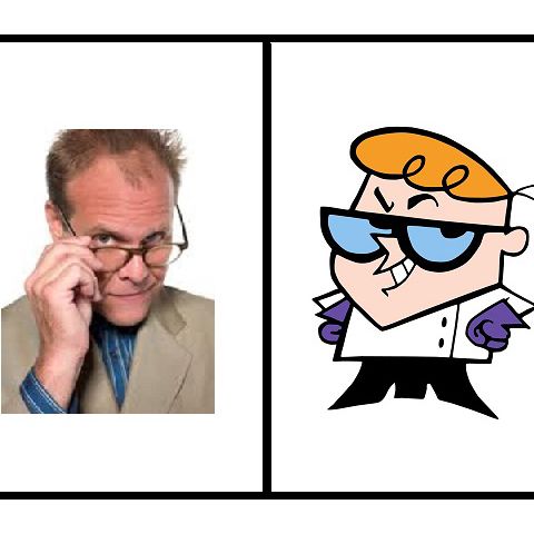 Alton Brown and Dexter.