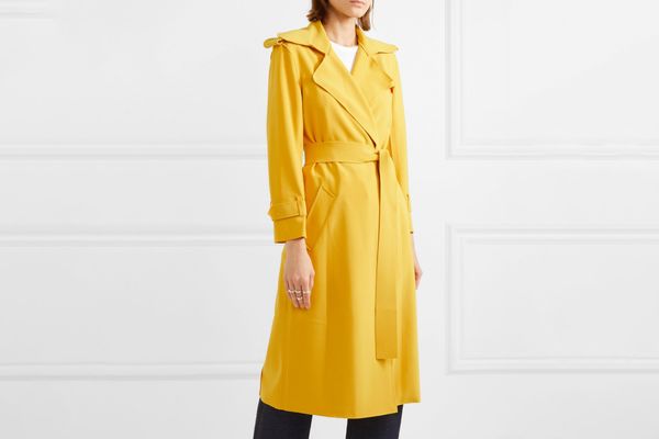Norma Kamali Belted Cady Trench Coat