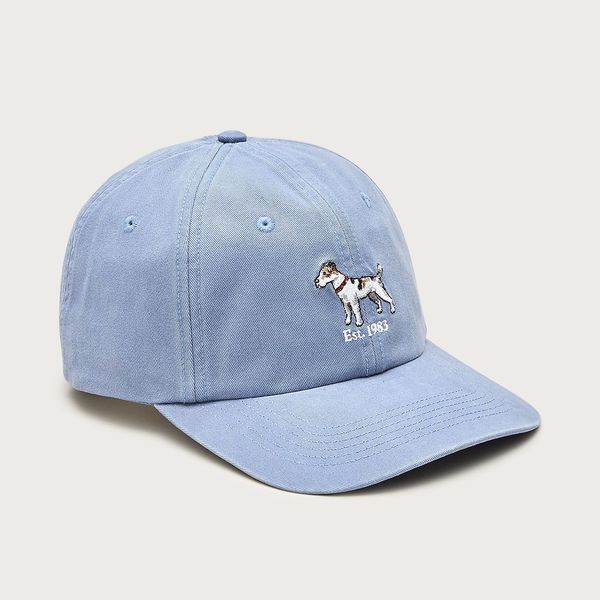 J.Crew Cotton Canvas Cap with Dog Embroidery