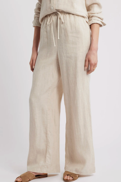 Caslon Easy Wide Leg Linen Pants