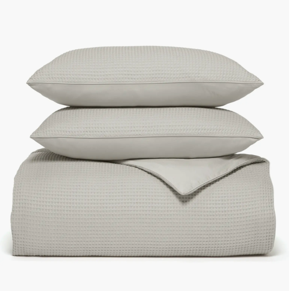 Boll & Branch Waffle-Weave Organic-Cotton Duvet Cover & Sham Set